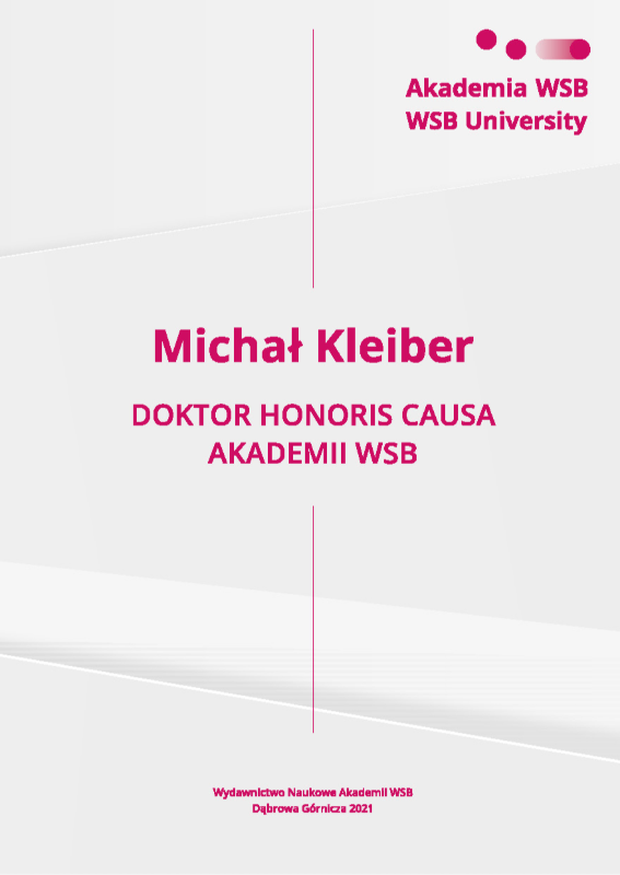 Michał Kleiber DOKTOR HONORIS CAUSA AKADEMII WSB